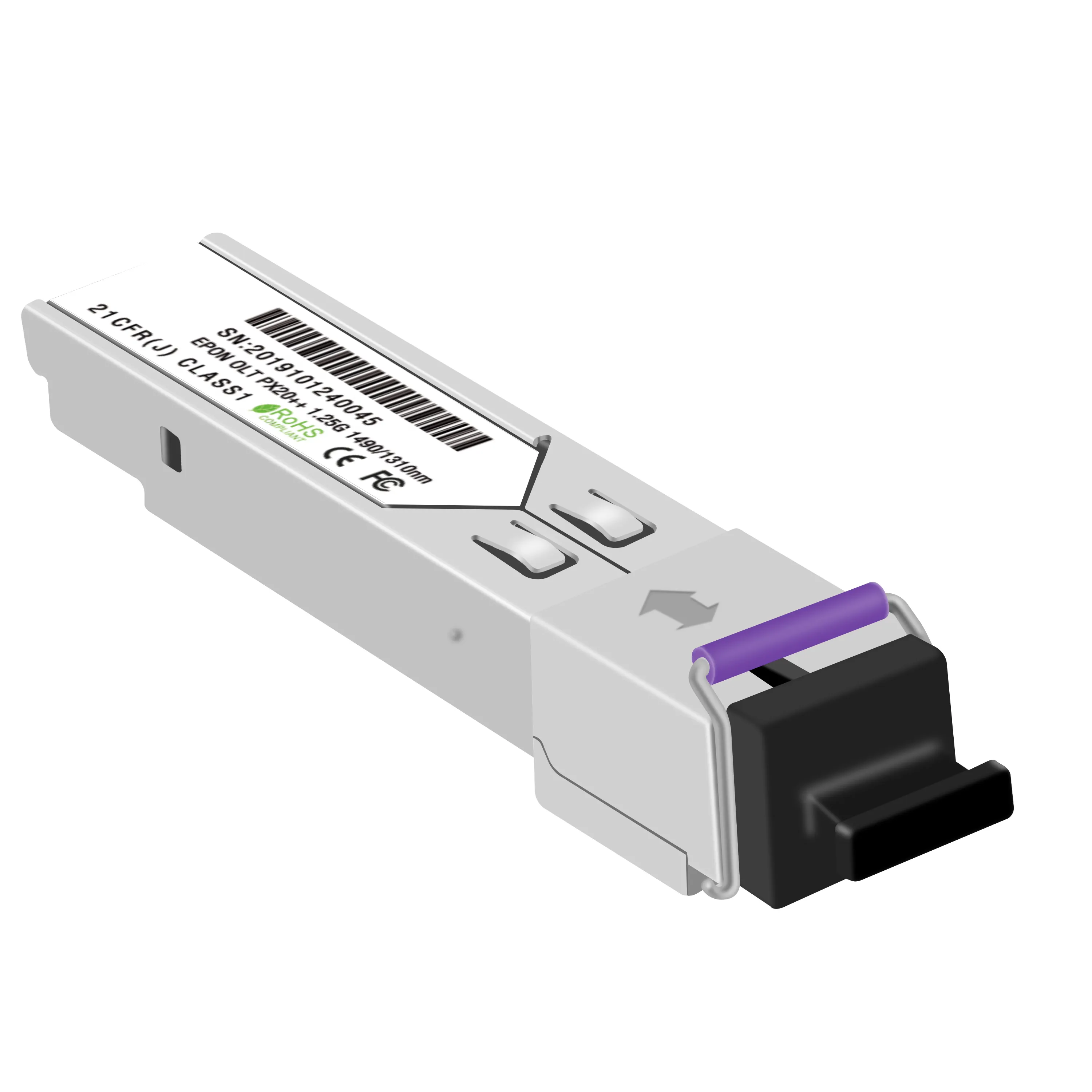 EPON OLT SFP โมดูลตัวรับส่งสัญญาณแบบออปติคอล,1.25G 2.5G PON ส่วนประกอบเครือข่าย1310nm 1490nm 20กม. PX20 ++ 9dB SC