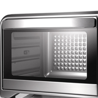 Mini-four électrique 4-en-1 multifonctionnel 30L avec fonctions de cuisson et de grillage, grille rotative en acier inoxydable pour usage domestique