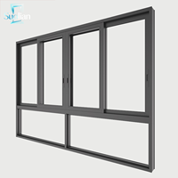 Puertas y Ventanas Corredizas Horizontales de Aleación de Aluminio Modernas para Villas, Apartamentos y Casas