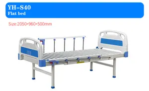 מכירה חמה מיטה שטוחה טיפול בחולים שימוש בציוד רפואי ידני מחירי מיטות בית חולים