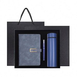Wholesale Corporate Leather Notebook Gift Sets With Pen and Bottle Customizable Luxury <b>Journal</b> Notebook Promotional Gift Box - Product Image 2