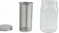 Filtre à café froid réutilisable en acier inoxydable durable, en maille métallique argentée, design minimaliste, facile à utiliser