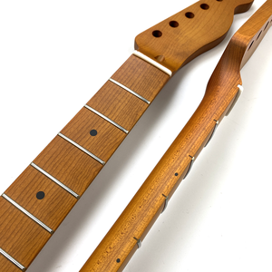 Toptan 9.5 İnç Yarıçaplı Saten Kaplama 22 Perdeli Kavrulmuş Akçaağaç TL Elektro Gitar Sapı, Gitar Parçaları için Akçaağaç Klavyeli - Product Image 3