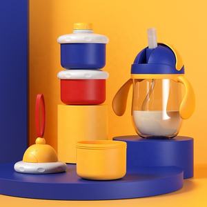Nouveau design, <span class=keywords><strong>distributeur</strong></span> de <span class=keywords><strong>lait</strong></span> <span class=keywords><strong>en</strong></span> <span class=keywords><strong>poudre</strong></span> pour bébé à 3 couches, conteneur de préparation infantile empilable avec verrouillage rotatif pour les voyages - Product Image 2