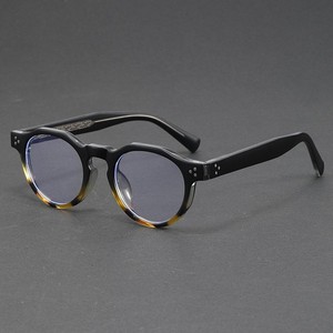 Nouveau cadre de lunettes élégant pour hommes Anti lumière bleue petit cercle irrégulier rétro Insert en métal Monturas Gafas - Product Image 3