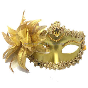 Nuova Maschera di Alta Gamma per Sfilate di Moda Italiane, Maschera Veneziana con Fiore Laterale - Product Image 1
