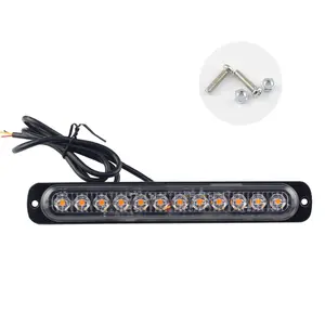 DC 12V-24V 36W sarı 12LED ışık s araba kamyon uyarı güvenlik acil her zaman parlak lamba araba dış LED ışık arka fren lambası