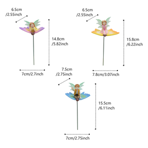 3 mảnh cổ tích vườn phụ kiện nhựa mini nàng tiên trên bướm bức tượng nhỏ vườn nồi cây dính ngoài trời trang trí - Product Image 2
