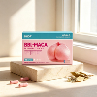 Formule de gélules pour l'amélioration des hanches chez la femme avec isoflavones de soja et acide hyaluronique pour un lifting naturel des fesses, 30 capsules par flacon