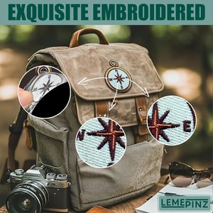 Compass Embroidery Patch 3 Inches Iron On Sew On Travel <b>Applique</b> For Bags Decorative Patch - Product Image 4