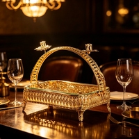 Plateau à fruits en verre empilable et durable avec finition texturée pour la présentation en buffet de restaurant et l'utilisation quotidienne à la table familiale