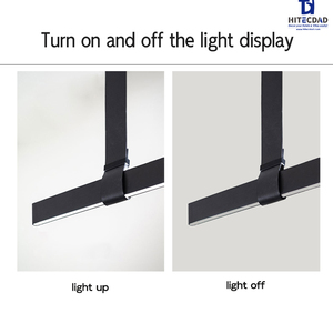 Nhà Máy Tùy Chỉnh Da + Nhôm Chất Liệu 3000K 60W Ăn Mặt Dây Chuyền Hiện Đại Đèn Chùm Ánh Sáng Tuyến Tính - Product Image 3