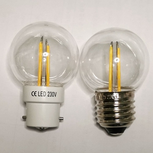 Hotsale Retro Vintage LED ampul <span class=keywords><strong>G45</strong></span> <span class=keywords><strong>2W</strong></span> B22 BC tabanı kısılabilir Golfball küre lamba İngiltere için AC240V ile - Product Image 1