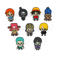 Broche en émail personnalisée en gros, motif pirate de dessin animé, style anime, pour sacs, vêtements et accessoires de bijouterie