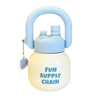 Bouteille isotherme en acier inoxydable à double paroi, grande capacité, pour usage quotidien des étudiants