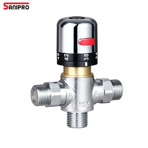 SANIPRO G1/2 NPS Connexions mâles Mitigeur thermostatique Contrôle de la température Robinet de salle de bain et douche Mitigeurs d'eau - Product Image 1