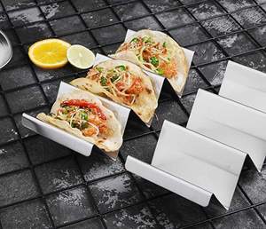 Supporti per Taco a forma di onda 4 confezioni-supporto per Taco in acciaio inossidabile Rack per alimenti da <span class=keywords><strong>cucina</strong></span> Shell Taco Rack gusci - Product Image 4