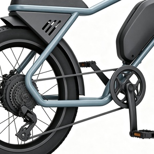 Vélo électrique tout-terrain M2 500W 48V 15Ah à 7 vitesses, cadre en acier, pneus larges, freins à tambour rétro, moteur moyeu arrière, 20 pouces, 45 km/h - Product Image 3