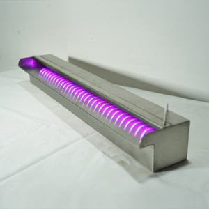 กลางแจ้ง 304 สแตนเลสสระว่ายน้ําน้ําบริสุทธิ์ลงสวนบ่อน้ําตก Spillway พร้อมไฟ LED RGB Cascada piscina - Product Image 2