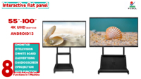 Nouveau modèle 20 points, écran tactile LCD 55 pouces, affichage LED OEM pour l'éducation, l'enseignement, les conférences, tableau blanc interactif intelligent