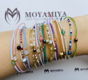 MoyaMiya takı özel zarif benzersiz miyuki delica tohum boncuk doğal taş inci bilezikler el yapımı aksesuarlar kadınlar - Product Image 1