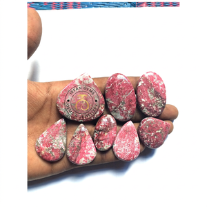 Pierre précieuse Thulite de haute qualité, 100% naturelle, cabochon de Thulite, pierre précieuse en vrac pour la fabrication de bijoux, cristal de Thulite - Product Image 5