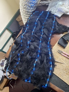 Abito Bianco da Festa Sexy con LED, Costume <span class=keywords><strong>per</strong></span> Night Club, Vestito <span class=keywords><strong>per</strong></span> Performance di Danza - Product Image 5