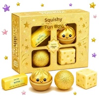 Nouveaux jouets anti-stress en caoutchouc compressible transfrontaliers, lot de 8 pièces, série boîte mystère souple, boîtes aveugles à presser et soulager le stress