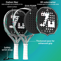 Raquette de padel personnalisée de la marque Jusain Factory avec sélection de carbone 3K 12K 18K, noyau EVA absorbant les chocs, utilisation en intérieur et en extérieur