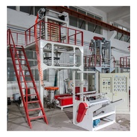 Ligne de production de film soufflé par co-extrusion à 3 couches avec moteur pour emballage LDPE/PP/HDPE