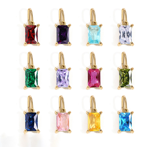 Collane Lincy <span class=keywords><strong>Birthstone</strong></span> collana pendente in acciaio inossidabile placcato oro 18k gioielli impermeabili anallergici Non appannati - Product Image 1