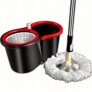 Household Cleaning Hands-free Four-Side Wringing Steel <b>Mop</b> Bucket Set 360 Degree Rotating Head Extendable <b>Handle</b> High Capacity - Product Image 3