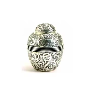 Urna Funeraria de Metal Clásica de Alta Calidad, Grabada, Estilo Indio, de Latón y Aluminio Pesado para Adultos - Product Image 1