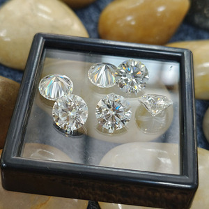 Moissanite synthétique de laboratoire, taille brillante, pierre non montée, 6mm-10mm, couleur DE, taille ronde, moissanite non montée - Product Image 6