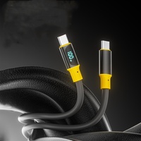 Câble de données USB avec affichage numérique en temps réel LED à charge super rapide 100W pour iPhone 15 Huawei Ordinateur
