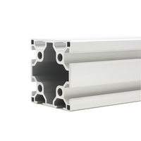 Profilé en aluminium européen à rainures en T 6060, 6063-T5, cadre structurel robuste, blanc argenté