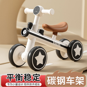 Vélo d'équilibre pour enfants - adapté aux bébés de 1 à 3 ans. Marche-bébé à quatre roues. Trottinette pour bébé. Vélo enfant à roues torsadées. - Product Image 3