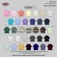 Kaos Pria Vintage Polos 275g Warna Bumi Lengan Pendek Longgar Model Amerika Warna Solid Katun Murni Trendy Merk Ternama