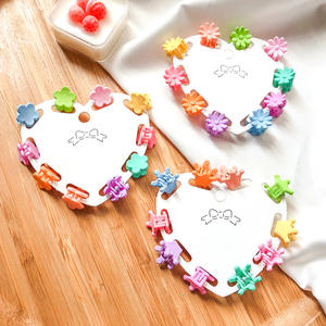 Liwu กิ๊บติดผมขนาดเล็กสไตล์เกาหลี10ชิ้นกิ๊บติดผมพลาสติกสีลูกกวาดทรงเรขาคณิตอุปกรณ์ตกแต่งสำหรับเด็กผู้หญิงน่ารัก - Product Image 3