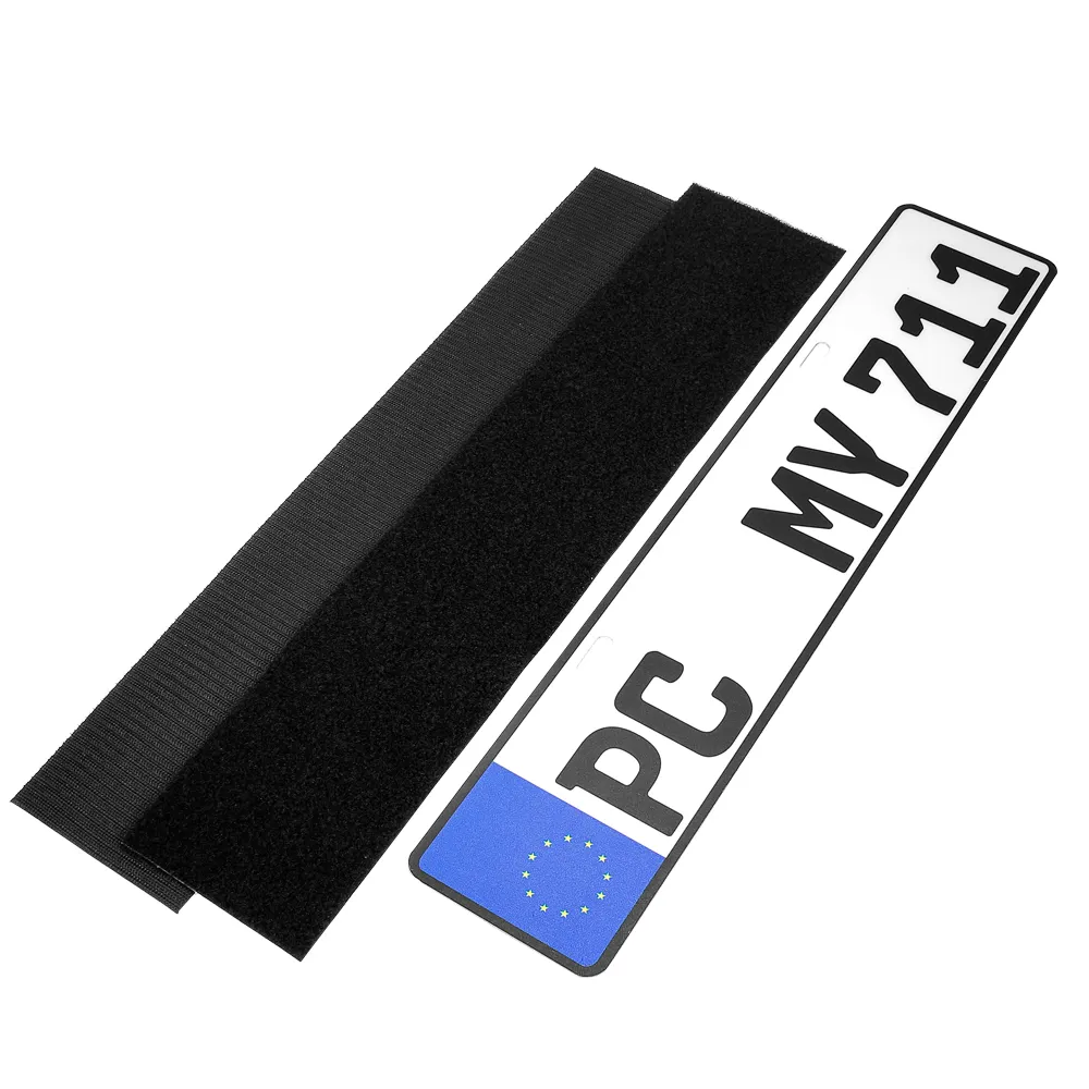 Germany Invisible License Plate Frame Weather Proof Cars Motorcycles Plate Holder Adhesive Hook Loop Fastener Cover