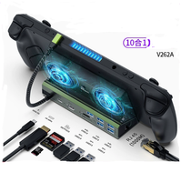 Station de refroidissement Rog Ally X Steam Deck pour jeux OLED, noir ABS+plastique métallique, 4K 60Hz pour 1400/1800 RPM, compatible PC/