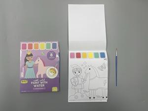 Peinture DIY à <span class=keywords><strong>l</strong></span>'<span class=keywords><strong>eau</strong></span>, livre <span class=keywords><strong>de</strong></span> peinture à <span class=keywords><strong>l</strong></span>'aquarelle, la princesse et le cheval blanc - Product Image 2