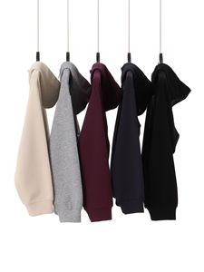 Aoyema-Pull long à capuche décontracté et ample pour homme, vêtement de sport à col haut de couleur unie, nouvelle collection automne-hiver - Product Image 3