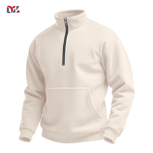 Nuevo Diseño 2026 Sudadera con <span class=keywords><strong>Capucha</strong></span> <span class=keywords><strong>Oversize</strong></span> para Hombre, Cierre de Cremallera 1/4, Tejido Waffle, Manga Larga, Otoño, ODM, 100% Poliéster - Product Image 1