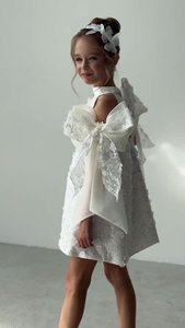 Chic manga corta <span class=keywords><strong>niñas</strong></span> traje blanco elegante bebé niña <span class=keywords><strong>vestidos</strong></span> partido bebé ropa niña estilo niños ropa - Product Image 2