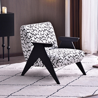 Nordischer Luxus Moderner Sessel Sofa Beistellstuhl für Wohnzimmer Schlafzimmer Gemütlicher Einzelner Samt-Akzentsessel Kreatives Design