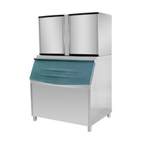 Precio de fábrica, máquina comercial de alta calidad para hacer cubitos de hielo, capacidad de almacenamiento de 200kg, Motor compresor Bristol de alta productividad