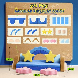Sofá Modular Infantil Giving Tree, Juego de Muebles de Espuma Suave de 24 Piezas para Juego en Interiores y Desarrollo Sensorial - Product Image 1