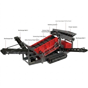 Vaglio mobile UPSEN UZS1548 con alimentatore a grembiule per impieghi gravosi per il riciclo di scarti di cave e costruzioni - Product Image 6