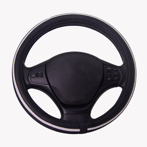 Housse de volant de luxe à double rangée de strass, accessoires intérieurs de voiture universels en cristal scintillant - Product Image 3